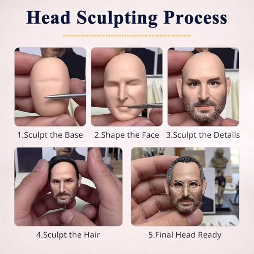 Custom Golf Bobblehead – 6/7/8" Personalized Male from Photo, Semi-Custom Head or Full-Body, Handmade Soft-Clay Figure, Gift Box & Bag + Greeting Card, for Dad/Husband/Coach/Retired