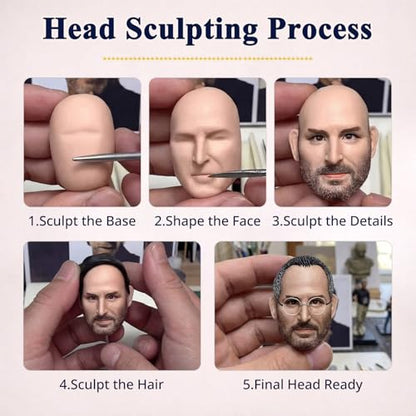 Custom Golf Bobblehead – 6/7/8" Personalized Male from Photo, Semi-Custom Head or Full-Body, Handmade Soft-Clay Figure, Gift Box & Bag + Greeting Card, for Dad/Husband/Coach/Retired