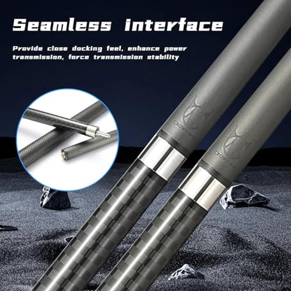 Carbon Fiber Pool Cue Stick 12.5mm Tip Billiard Carbon Fiber cue, Weight 20OZ Cue Stick, 58" Pool Table Sticks