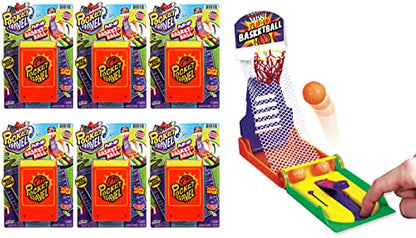 JA-RU Pocket Travel Mini Basketball Game for Kids (6 Pack) - Handheld Mini Finger Basketball Shooting Game, Tabletop Toys, Party Favors, Classroom Prizes & Goodie Bag Stuffers. 3255-6s - size: 6 Packs