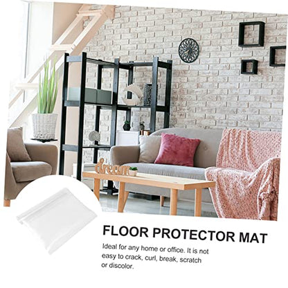 NUOBESTY Transparent Thick PVC Floor Mat Scratch Resistant Ground Protector for Tea Table Chairs Desks Bedroom and Office Use