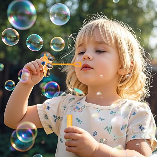 Winrayk Race Car Party Favors, 24Pcs Cars Themed Mini Bubble Wands for Kids Bubbles Bulk with Detachable Topper (6 Styles & Colors), Summer Pool Beach Birthday Supply Goody Bag Stuffer Classroom Prize - style: Race Car