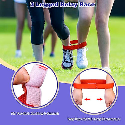 Tlooe Potato Sack Race Bags for Adults and Kids, Bean Bag Toss Game, 3 Legged Race Bands, Egg Spoon Relay Race Game, Carnival Outdoor Lawn Game for Easter, Halloween, Christmas, Birthday Party