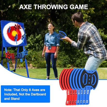 Throwing Axes Set for Axe Throwing Game Backyard, Safety Throw Plastic Axes Stars, Indoor Outdoor Hatchet Throwing Game Replacement Accessories Parts for Adults and All Ages - style: 8 Pcs Axes