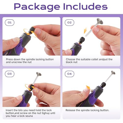 Toutrop Pool Cue Tip Shaper & Electric Cue Tip Grinder, Professional Cue Stick Tool Kit for Billiards Enthusiastsm, Portable Pool Cue Tip Repair Kit – Perfect for Home and Club Use