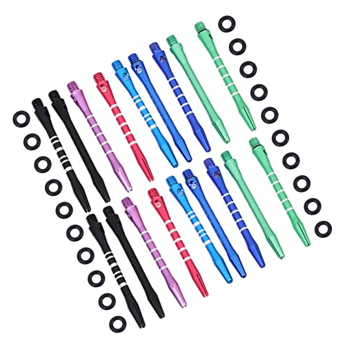 VICASKY 1set Aluminum Alloy Dart Shaft Durable Rods Rings for Tip for Beginners and Professionals Convenient for Indoor Play Competitions