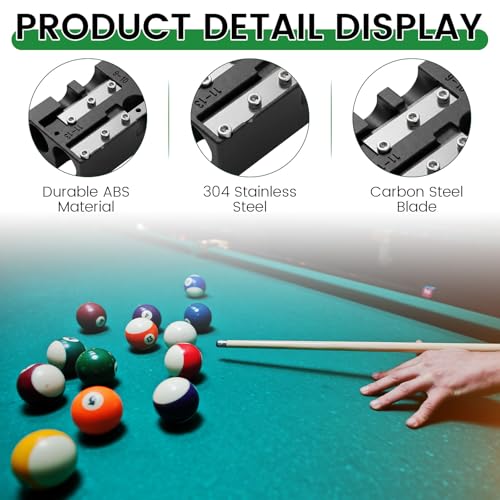 7-in-1 Pool Cue Tip Shaper, Professional Billiard Cue Tips Tool Portable Cues Repair Accessories Pool Stick Maintenance for Tip Replacement and Shaping Cues Tips