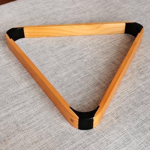 Fabater Solid Wood Billiard 8-Ball Triangle / 9-Ball Diamond Pool Ball Racks for 2-1/4" Pool Balls, Pool Table Accessories (Yellow)