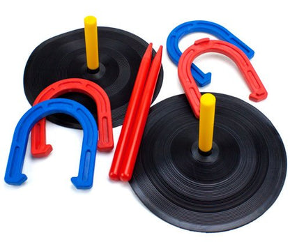 BBG Deluxe Safety Indoor & Outdoor Horseshoe Game Set with Rubber Mats!