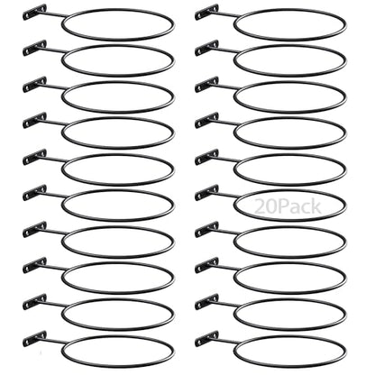 Mounted Ball Wall Storage Display Universal Ball Rack Metal Black Rack Holder Space Saver for Basketball Football Volleyball Soccer Storage Display - size: 20 Pack/6in