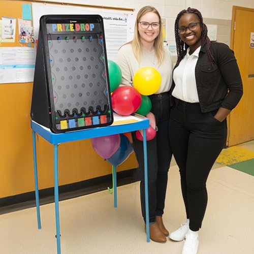 WinSpin 41"x25" Cornhole Board & Large Prize Drop Board w/LED Light Professional Set for Corporate Trade Shows, Adult Events & Commercial Marketing Displays