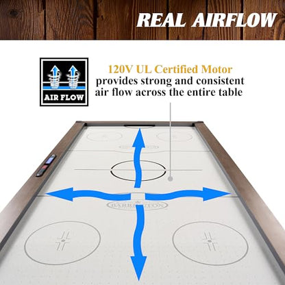 Barrington Billiards Air Hockey Table with Accessories, Perfect for Family Game Rooms | with Accessories - style: 7 Ft. Urban