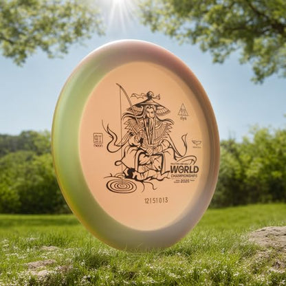 Yikun Disc Golf Ultra-Overstable Distance Driver|Pro Worlds 2025 Limited Edition|Powerful Hyzer Fade for Forehand/Backhand|Skip-Enhanced Approach Shots|PDGA Approved 170-175g - color: Pro Wolds 2025（Green）