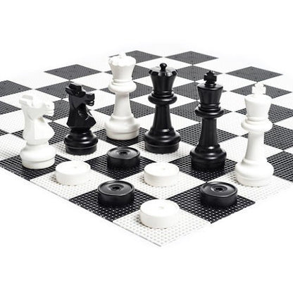 MegaChess Plastic Chess Game Board - 4 feet 8 inches x 4 feet 8 inches - Compatible with 12 Inch and 16 Inch Chess Sets and 4 Inch Checkers
