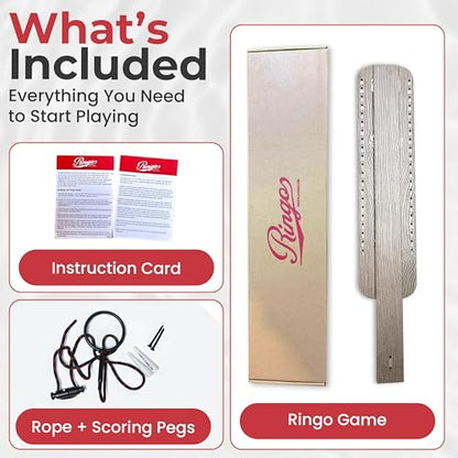 Ringo Outdoor Hook & Ring Game, Weather-Proof Composite, Fully Assembled, Mounts in 90 Seconds, Stainless Hardware, Built-in Scoring