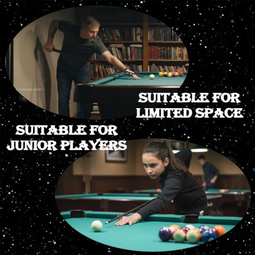 Carbon Fiber Short Pool Cue,32"/36"/42"/48" Low Deflection Kids Pool Cue,Professional Carbon Fiber Billiard Cue Shaft 5/16×18 - color: 36",12.5mm Tip