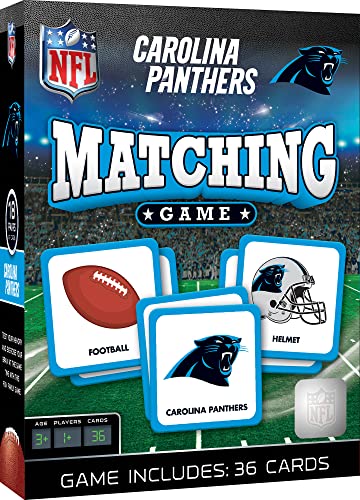 MasterPieces Sports Games - Carolina Panthers NFL Matching Game - Game for Kids and Family - Laugh and Learn - style: Carolina Panthers