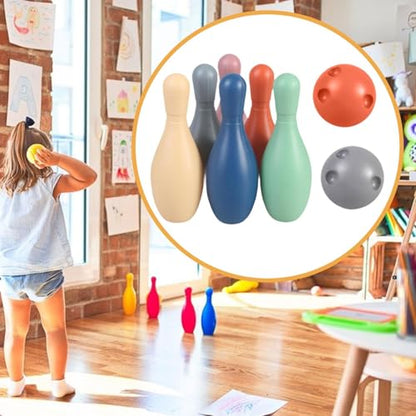 Children's Bowling Set with 6 Pins and - Family Development Game for Activity Toy for The Garden - color: Without Number