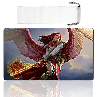 Board Game MTG Playmat Games Size 60X35 cm CCG Compatible for MTG CCG RPG Trading Card Game (Archangel of Thune) - color: Archangel of Thune