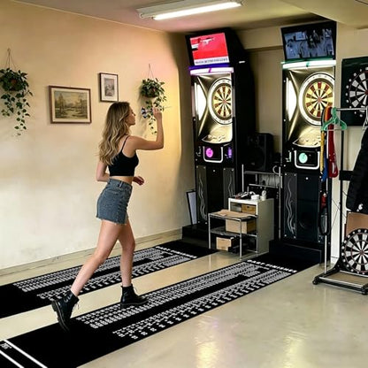 Dart Mat with Throw Line - Padded Protector, Arrows Footing Liner, Dartboard Aiming Carpet | Ground Pad Targeting Strip for Basement Garage Pub Tavern Living Area Competition Apartment Den - color: Dart pad 6