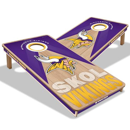 YouTheFan NFL 2' x 4' Slogan Series Professional Wood Cornhole Game - color: Minnesota Vikings