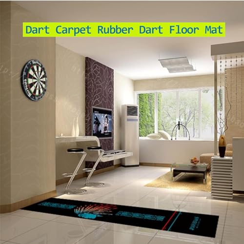 NIBHZ 116x27inch Non Slip Professional Rubber Dart Carpet Heavy Duty Soundproof Flooring Protector with Throw Lines
