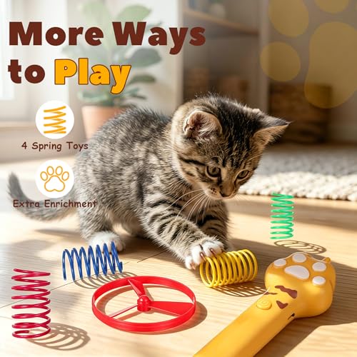 Ciieeo 1 Set Cat Toy Disc Launcher, Interactive Cat Fetch Toy Rechargeable Launcher with Flying Discs - Funny Flying Enrichment Supplies for Indoor Bored Kittens Adult Breeds