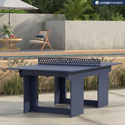 Lounge Concepts Outdoor Ping Pong Table | All Weather Table Tennis | Outdoor Gaming | Outdoor Game Sets | HDPE Ping Pong Table - color: Navy