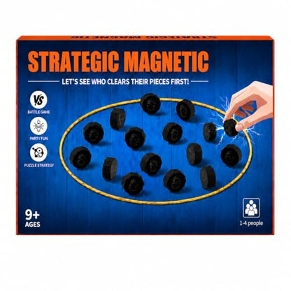 Magnet Game with String, 20 Full-Size Magnetic Stones & 3 Ropes, Portable Magnetic Chess Strategy Game for Family Game Night, Party, Travel, Camping, Kids, Teens & Adults