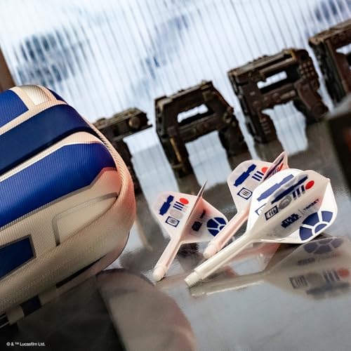 Target Darts Star Wars R2-D2 K Flex Integrated Dart Flights & Shafts | R2D2 Pack of 3 K-Flex, No.2 & No.6 | Short, Intermediate & Medium Disney Kflex Accessories - size: Intermediate (26mm), style: No.2