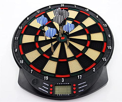 Electronic Dart Board Set ，6 Soft Tip Electric Dartboard with Digital Scoreboard ， 5 Different Difficulty Levels ，Professional Dart Board for Adults Kids