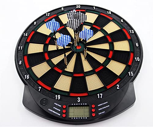 Electronic Dart Board Set ，6 Soft Tip Electric Dartboard with Digital Scoreboard ， 5 Different Difficulty Levels ，Professional Dart Board for Adults Kids