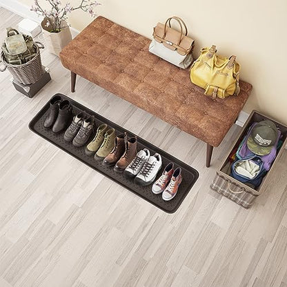 Matace 1 Pack Rubber Extra Large Shoe Tray for Entryway,Long Boot Tray,Slim Boot Mat for Indoor and Outdoor Use,16x55 in, Rectangular (Pack of 1) - size: 55" x 16" x 1.2"