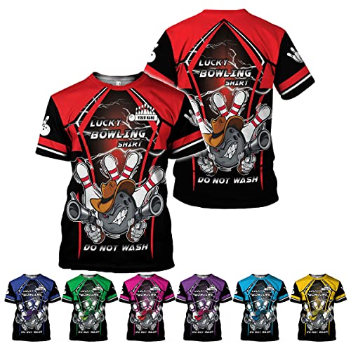 Rivelus Personalized Name Bowling Shirts for Men and Women 3D, Bowling Shirts for Team Bowling, Bowling Shirts Gift - color: Blm 13