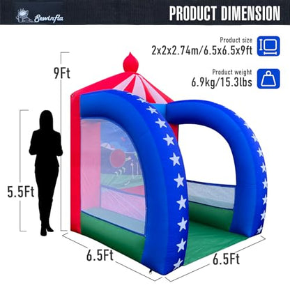 Inflatable Carnival Games — 6.5×6.5×9FT, Built-in Blower, Quick-Inflate — Football Target (Quick-Inflate Outdoor & Indoor Football Game for Backyard Parties, Team Challenges & Event Fun) - style: Football Target