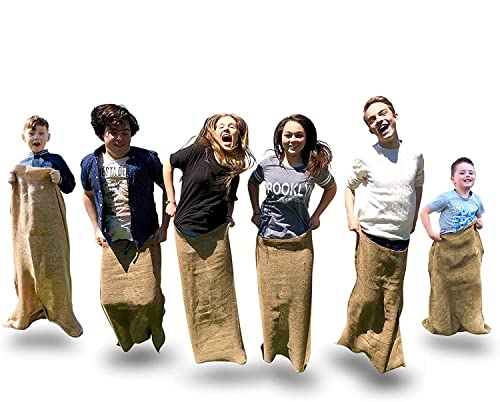 Elite Sportz Potato Sack Race Bags - 6 Quality Sack Race Bags for Kids Birthday Party Games, and Comes with a Compact Bag for Easy Storage. Great Family Games - style: Style A