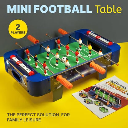 Mini Foosball Table for Kids and Adults – 21-Inch Mini Soccer Game, Mini Soccer Table Game for Family Game Nights