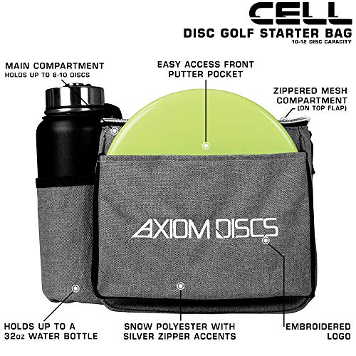 Axiom Discs Cell Disc Golf Starter Bag (Choose Your Favorite Color) - color: Heather Gray