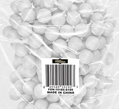 Fairly Odd Novelties 3/4" Mini Ping Pong/Table Tennis/Beer Pong Round Balls (100 Pack), 19mm, White - color: White