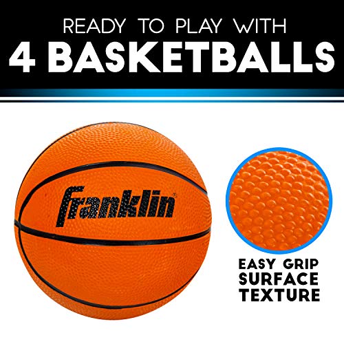 Franklin Sports Indoor Double Basketball Hoop Game - Electronic Scoreboard + 4 Basketballs - 2 Player Shooting Arcade