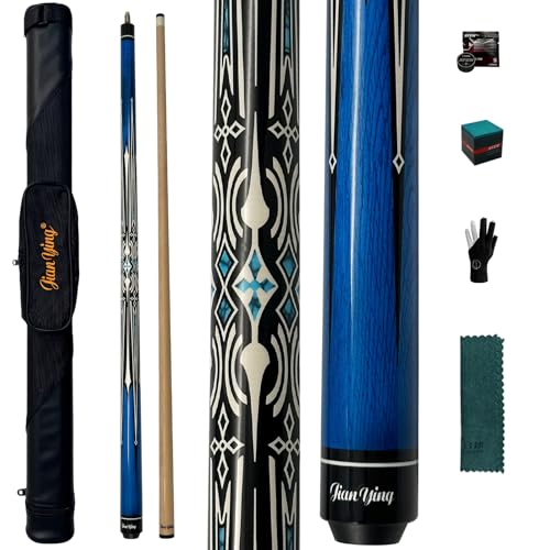 Professional Pool Cue 58" 10.5/12.5mm Tip Maple Shaft 1/2 Joint Ergonomic Grip Billiard Stick for Adults - color: PC26-10.5-SET