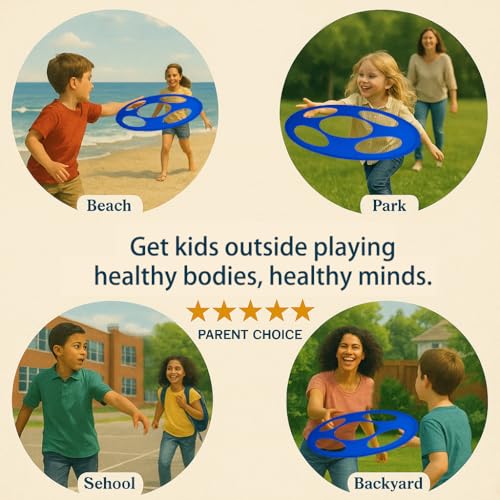 Flying Disc Soft for Kids 13 Years Family Outdoor Fun Flying Ring Beach, Lawn, Backyard, Park or Camping Games Outdoor Games for Birthday Gift Fun Sport Activity