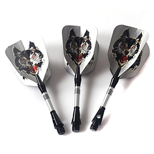 CUESOUL Soft Tip Darts Set Plastic Tip with Dart Case - color: 16g-SkyWolf-Brass
