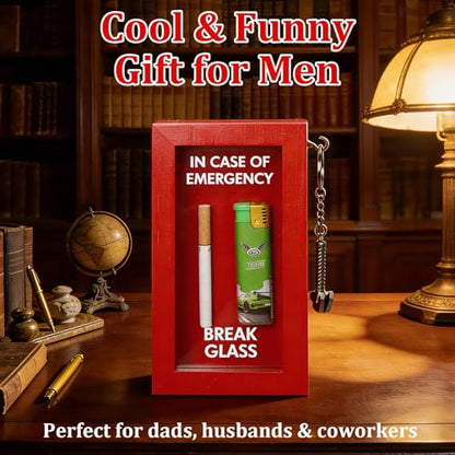 Funny Office Emergency Box w/Hammer, Break in Case of Emergency Box, DIY Stress Relief Gag Gift for Coworker, Desk Decor & White Elephant Gift for Friends, Coworkers & Family, Money Gift Idea - style: Regular Emergency Box