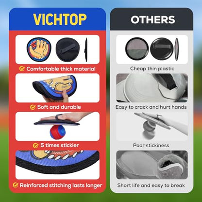 Toss and Catch Ball Game Set for Kids - Easy to Use Sticky Balls& Beginner Baseball Glove, Outdoor Games Toy for Family Beach Yard Pool Camping, Fun Gifts for Boys& Girls Ages 3 4 5 6 7 8-12 Years Old