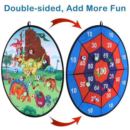 Accmor 29" Large Dart Board for Kids, Kids Dart Board with Sticky Balls, Backyard Indoor Outdoor Games Birthday Gifts for 3 4 5 6 7 8 9 10 11 12 Year Old Boys Girls