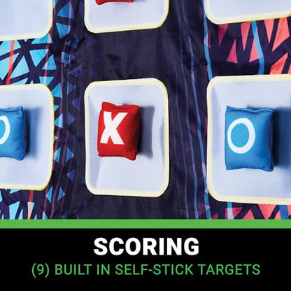 Franklin Sports MLB and NFL Target Toss Game - Kids Over The Door Mini Throwing Game - Perfect Indoor Toy for Kids - style: Tic-Tac-Toe