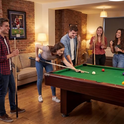 Wettarn Pool Sticks 2 Piece 58 Inch Bar Billiard Pool Cue Table 12 oz 13 mm Glue for Tips Hardwood Wooden Cue Sticks Gift for Adults, Beginner, Men, Player, Starter, Club, Party, Father's Day