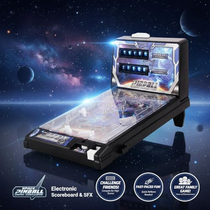Table Electronic Pinball Game, Action and Reflex Game for Children and familiy, Pinball Machine with Lights & Sounds, for Family Kids and Adults
