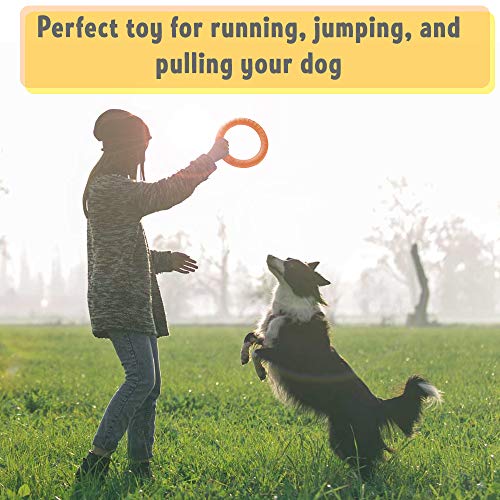 PetSpy Dog Ring Toy – Flying Ring for Outdoor Play, Floating Training & Fetch Toy for Throwing, Catching & Chewers – Durable EVA Flying Disc for Small, Medium & Large Dogs - size: Small To Medium, style: 1 Ring